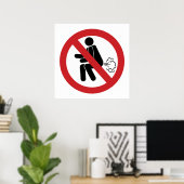 NO Farting ⚠ Funny Thai Toilet Sign ⚠ Poster (Thuiskantoor)