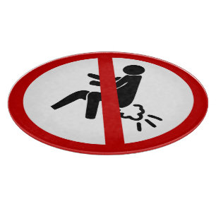 NO Farting ⚠ Funny Thai Toilet Sign ⚠ Snijplank