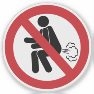 NO Farting ⚠ Funny Thai Toilet Sign ⚠ Sticker