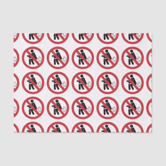 NO Farting ⚠ Funny Thai Toilet Sign ⚠ Tissuepapier (Voorkant)