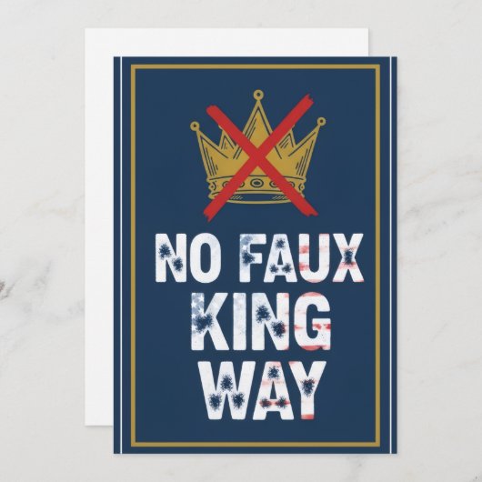 No Faux King Way Kaart (Voorkant / Achterkant)