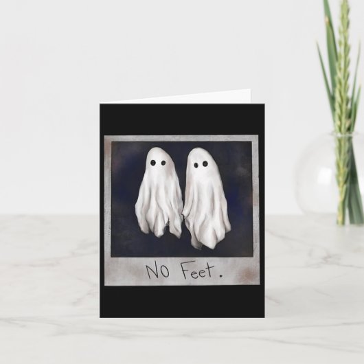 No Feet Ghost Halloween Witch Lydia Bleach Spooky Kaart (Voorkant)