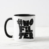 #No Filter - Bold Retro Typography Mug (Gauche)