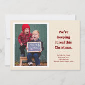 No Frills Funny Photo Holiday Kaart (Voorkant)