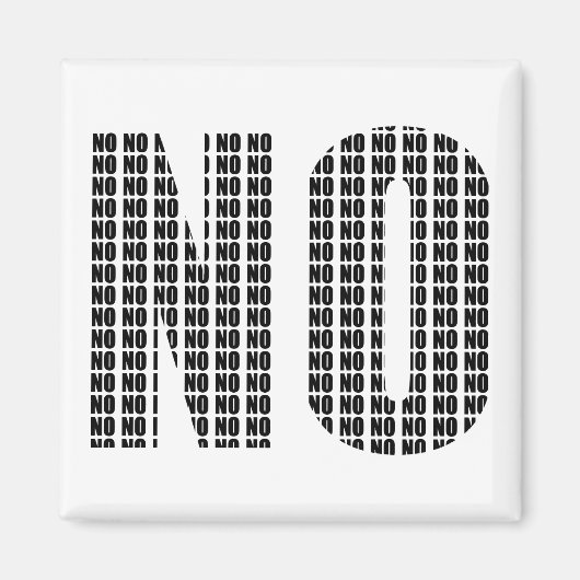 No Funny Fridge Magnet-koelkast Magneet (Voorkant)