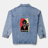 No Future Noir: het gasgemaskerde Man Denim Jacket (Achterkant)