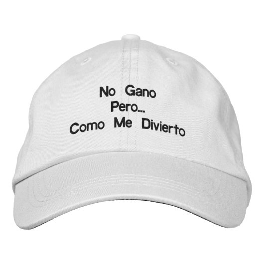 No Gano Pero Como Me Divierto Geborduurde Pet (Voorkant)