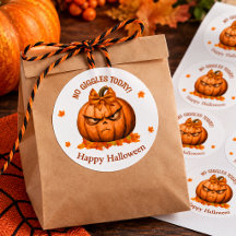 No Giggles Today Halloween Pumpkin Sticker 
