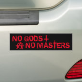No Gods No Masters Anarchy Bumper Sticker (En voiture)