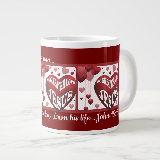 No Greater Love© Mug de café géant 20oz (Devant droit)