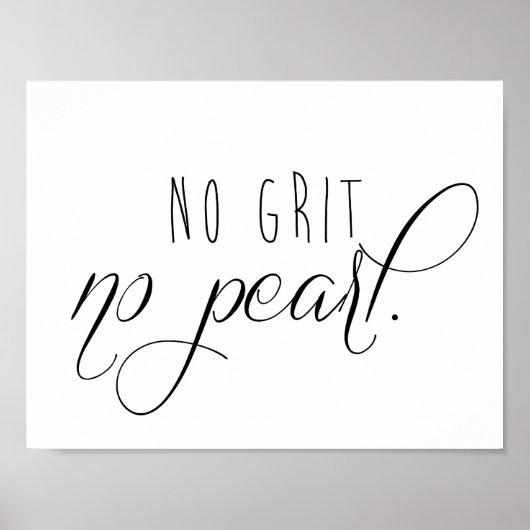 No Grit No Pearl Affiche (Devant)