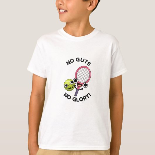 No Guies No Glory Funny Tennis Pun T-shirt (Voorkant)