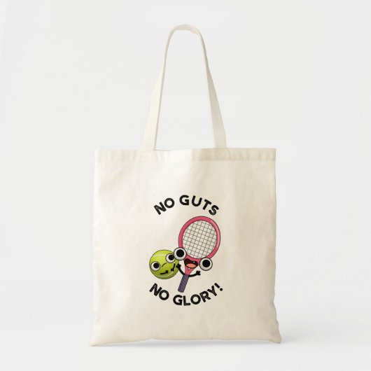 No Guies No Glory Funny Tennis Pun Tote Bag (Voorkant)