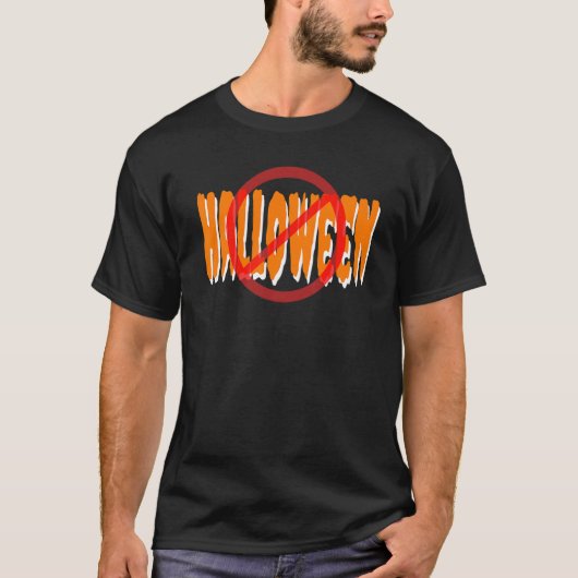 No Halloween Crossed Out T-shirt (Voorkant)