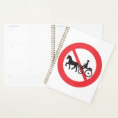 No Horse Drawn Vehicles Sign (Devant avec enveloppe)