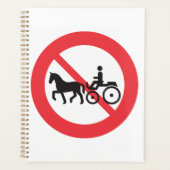 No Horse Drawn Vehicles Sign Planner (Voorkant)