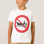 No Horse Drawn Vehicles Sign T-shirt (Voorkant)