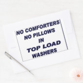 'No In Top Load Washers' Laundromat Blue Sticker (Envelop)