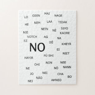 "NO " in verschillende talen Legpuzzel