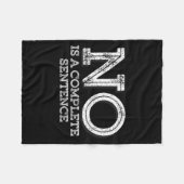 No Is A Complete Sentence - Funny Parent Quote  Fleece Deken (Voorkant (Horizontaal))