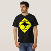 No Kangaroos In Austria Funny T-Shirt Yellow Sign (Devant entier)