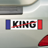 No KING  Bumpersticker (Op auto)