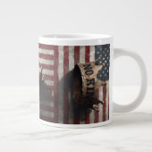No King – Distressed Crown with American Flag Extra Grote Beker (Rechts)