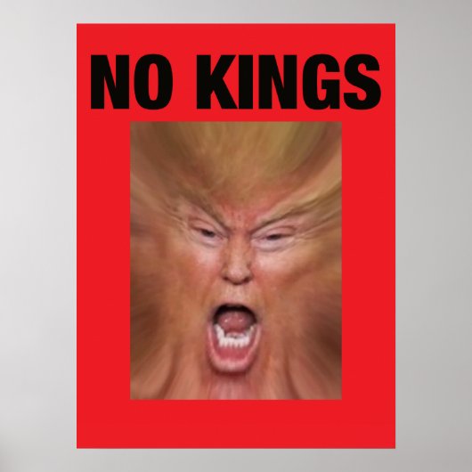 NO KING Dump Trump Poster (Voorkant)