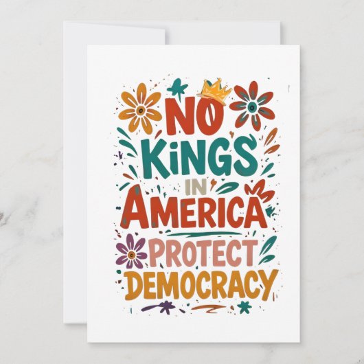 No King In America American Democracy Kaart (Voorkant)
