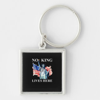 No King Lives in America Freedom Flag Patriotic Sleutelhanger