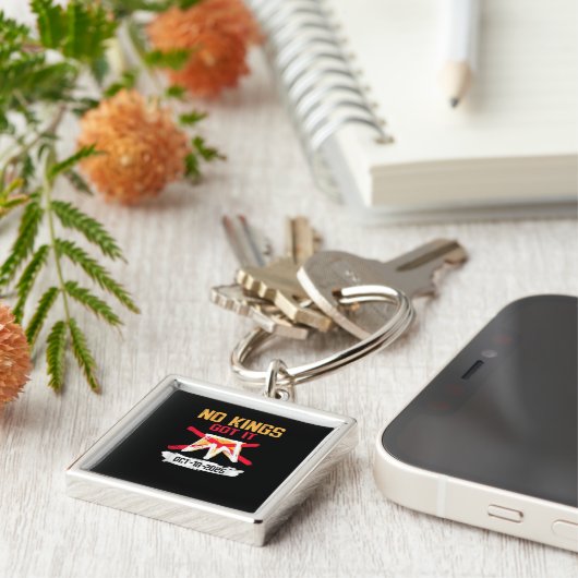 No King Patriotic Freedom No Kings In America Crea Sleutelhanger (Zijkant)