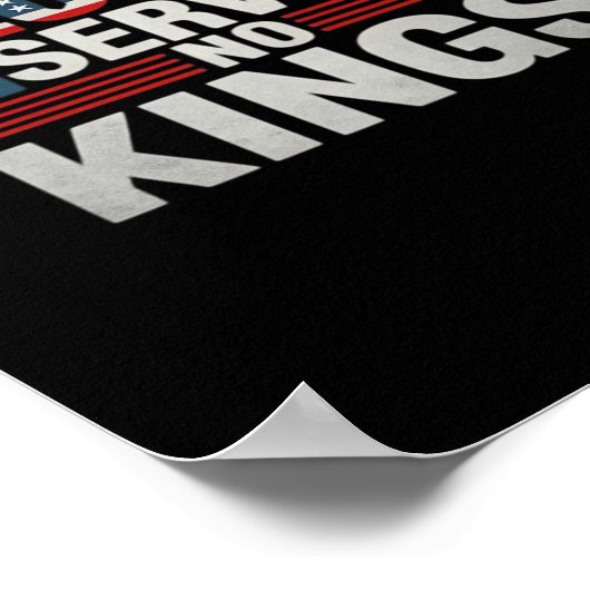 No King Patriotic Freedom No Kings In America Retr Poster (Hoek)