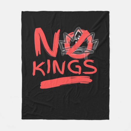 No King Simple Clean Design Fleece Deken (Voorkant)