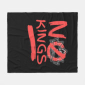 No King Simple Clean Design Fleece Deken (Voorkant (Horizontaal))