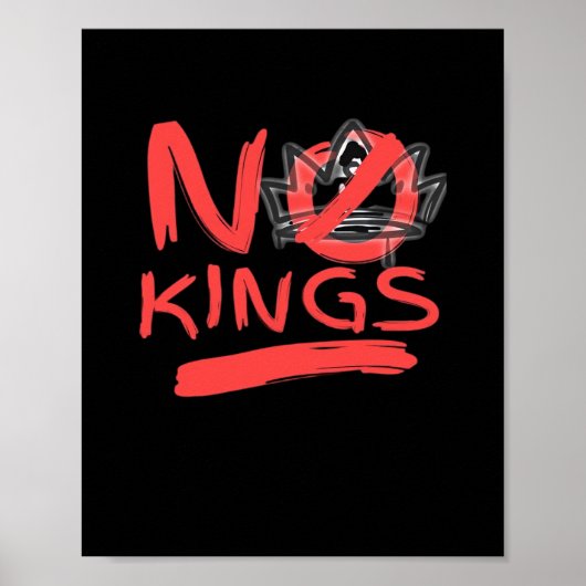 No King Simple Clean Design Poster (Voorkant)
