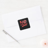No King Simple Clean Design Vierkante Sticker (Envelop)