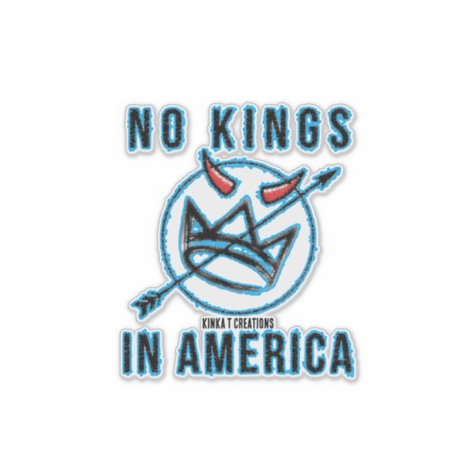 No King Turq Sticker (Voorkant)