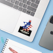 No Kings American Democracy Vrijheid Patriottisch Sticker (Laptop met iPhone)
