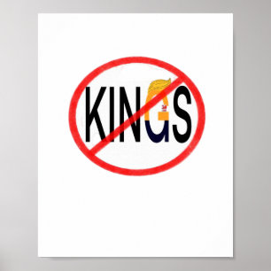 No Kings Anti Classic Minimal Clean Poster