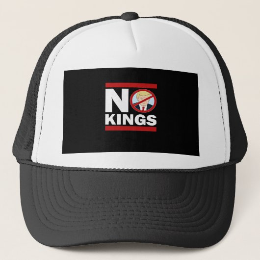 No Kings Anti Classic Minimal Clean Trucker Pet (Voorkant)