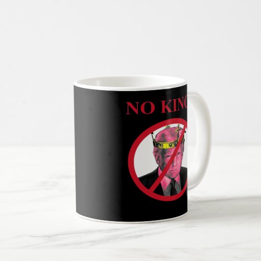 No Kings Anti Creative Graphic Style Koffiemok (Voorkant rechts)