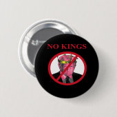 No Kings Anti Creative Graphic Style Ronde Button 5,7 Cm (Voorkant /achterkant)