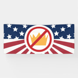 NO KINGS! Anti-Trump Flag Spandoek
