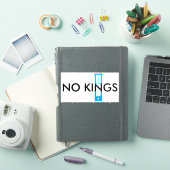 NO KINGS autocollant - texte noir (Couverture iPad)