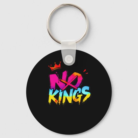 No Kings - Bold Graffiti Statement Sticker Sleutelhanger (Voorkant)
