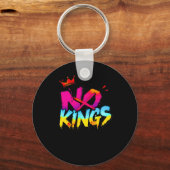 No Kings - Bold Graffiti Statement Sticker Sleutelhanger (Voorkant)