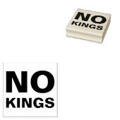No Kings bold typography protest Rubberstempel (Gestempeld)