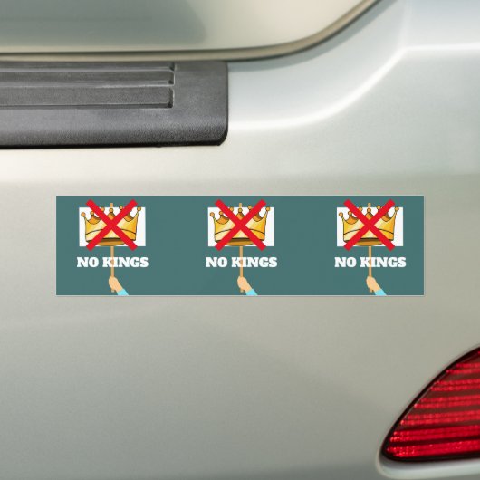 No Kings Bumpersticker (Op auto)