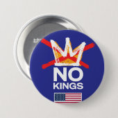 No Kings Button met Amerikaanse vlag (Voorkant /achterkant)