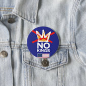 No Kings Button met Amerikaanse vlag (In situ)